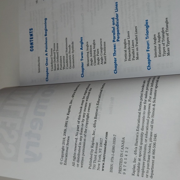 BARRON'S PAINLESS GEOMETRY, by Long NWT - Picture 4 of 14